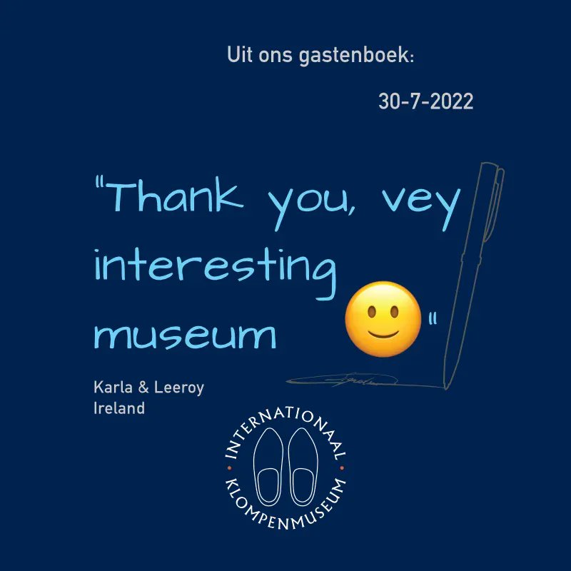 Klompenmuseum's tweet photo. 👞UIT ONS GASTENBOEK📝 
“Thank you, very interesting museum 🙂” - Karla &amp; Leeroy from Ireland

https://t.co/y7kPioPFNb 

@DrentseMusea 

#drenthedoetwatmetje⁠ #clogs #cloglife⁠ #woodworking #eelde⁠ #cultureelerfgoed #houtenschoeisel⁠ #ambacht #hout https://t.co/hk18llfXhB