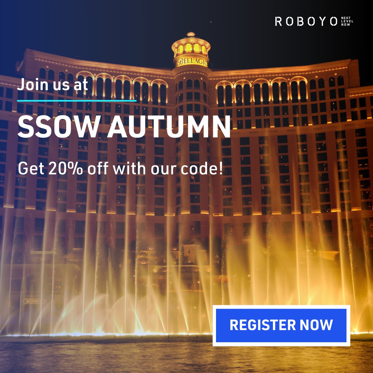 Roboyo_tweets's tweet photo. Join #Roboyo at #SSOWeek along with Microsoft, Mastercard, and Meta, just to name a few! Collaborate with industry leaders to gain a competitive advantage over competitors and transform your business. Use the promo SSOWAUTUMN22SPON for 20% off your pass! https://t.co/tIp2mqiw7I https://t.co/Inx8ucI0lS