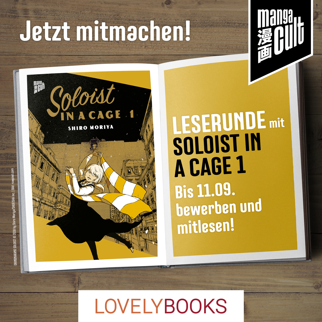 MangaCult's tweet photo. Liebe Mystery-Fans! 🙌 Wir starten eine Leserunde mit dem Endzeit-Manga SOLOIST IN A CAGE von Shiro Moriya. Du hast die Chance auf je eines von 10 kostenlosen Exemplaren - sei dabei! Bewirb dich jetzt dafür! 😃👍 Hier geht's zur LovelyBooks-Leserunde: https://t.co/dw3DF65jRw https://t.co/989wcojRwA