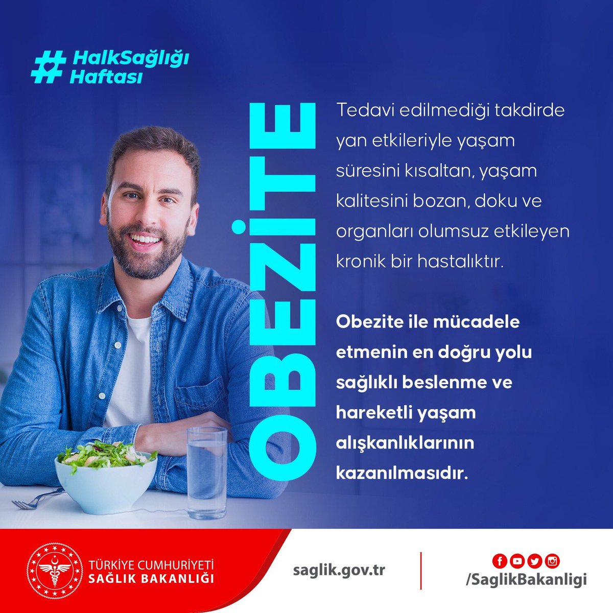 OBEZİTE NEDİR?
Bilgi edinmek için bit.ly/3ABqWNK linkinde yer alan broşürü inceleyebilirsiniz.
#HalkSağlığıHaftası
#KronikHastalıkTakibi