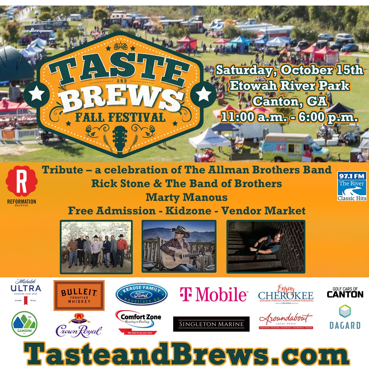 tasteandbrews's tweet photo. Come sample and taste at the annual Taste and Brews Fall Fest. We hope you will consider joining us in October 15th, 2022 for this most tasteful event! https://t.co/hH2wQKtgM2 https://t.co/KuOculYCsg