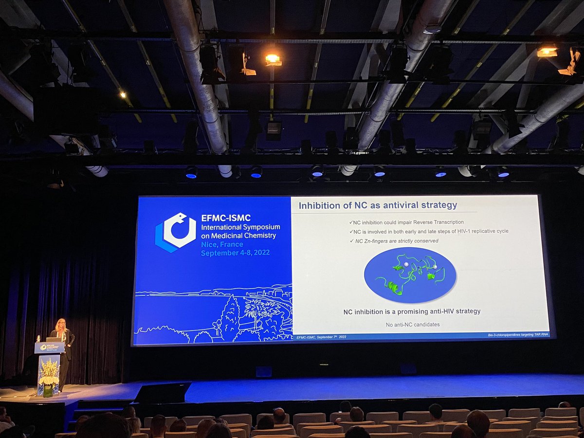 ANicoli90's tweet photo. Great talk from @AliceSosic @UniPadova on targetting TAR RNA at #EFMCISMC2022 @EuroMedChem !!!

#RNA #novelstrategy #medchen https://t.co/2mk4RJlawQ