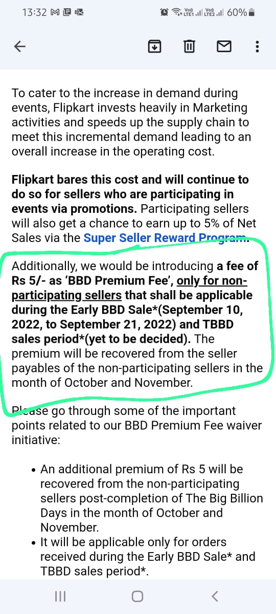 vkpayasam's tweet photo. Penalising Sellers who are not reducing prices is the best strategy ever by Flipkart! @Flipkart Is this not influencing the prices and distorting fair market? @CCI_India @CimGOI @DoC_GoI How can you penalise a seller for not giving discount? #Flipkartsucks #FKaginstsellers https://t.co/4Sd26CBm8v