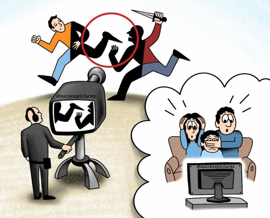 Them: why do you hate the media

Me: