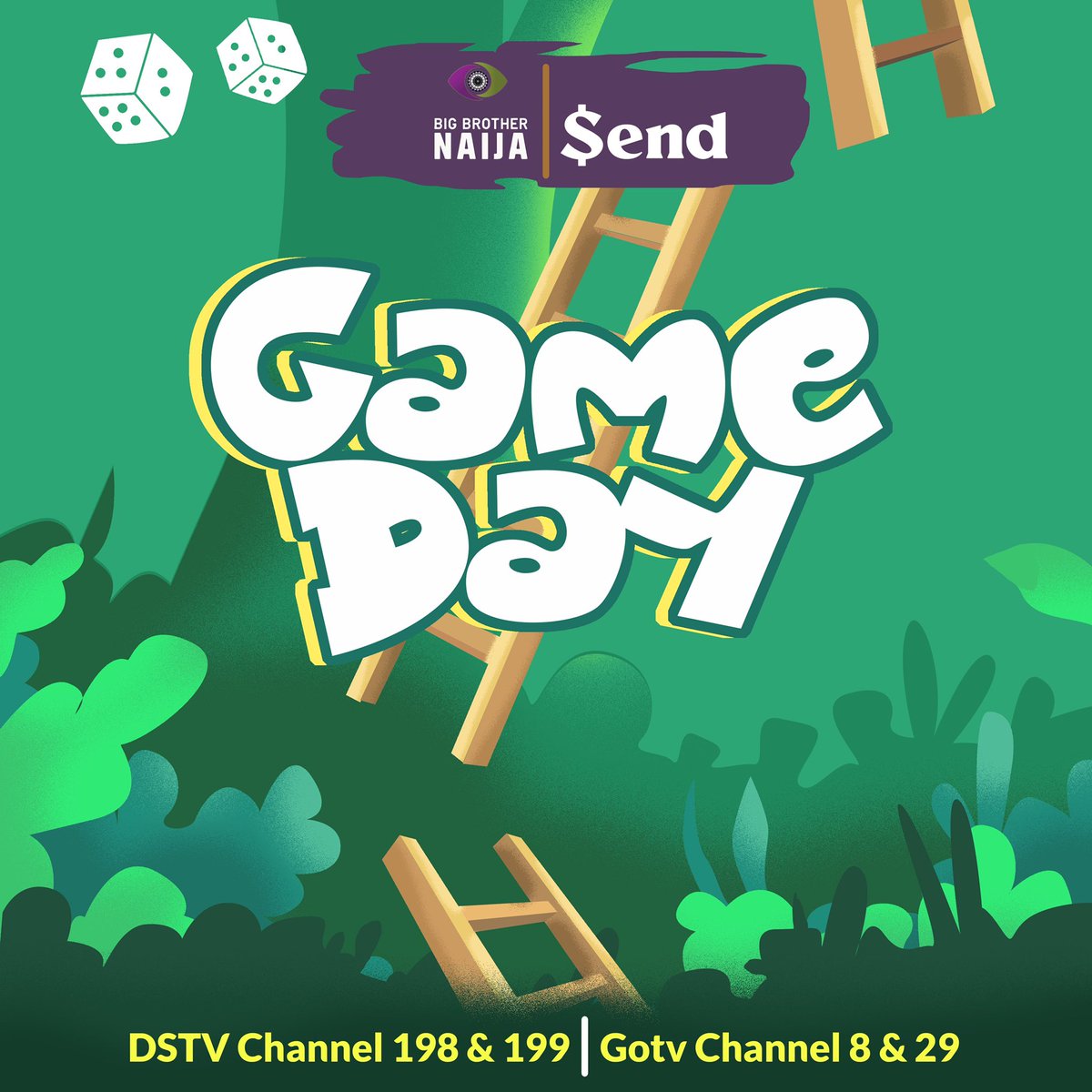 SendAppbyFLW's tweet photo. Today is our Game Day at the @BBNaija house 🥳🥳

Housemates will be competing in an exciting and interesting task by $end.
You cannot afford to miss this one!

Task Hint: 🐍🪜

Watch the show tonight on Channel 198 on DSTV, Channel 29 on GOTV &amp; Showmax 

#BBNaijaxFlutterwave https://t.co/glFGTcydLV