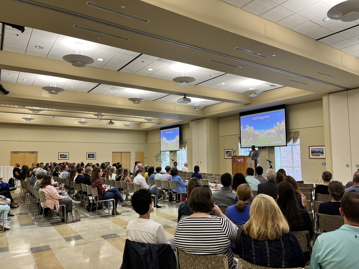 Full in-person Town Hall <a href="/WPI/">WPI</a> to kick off the academic year! #community #Wellbeing