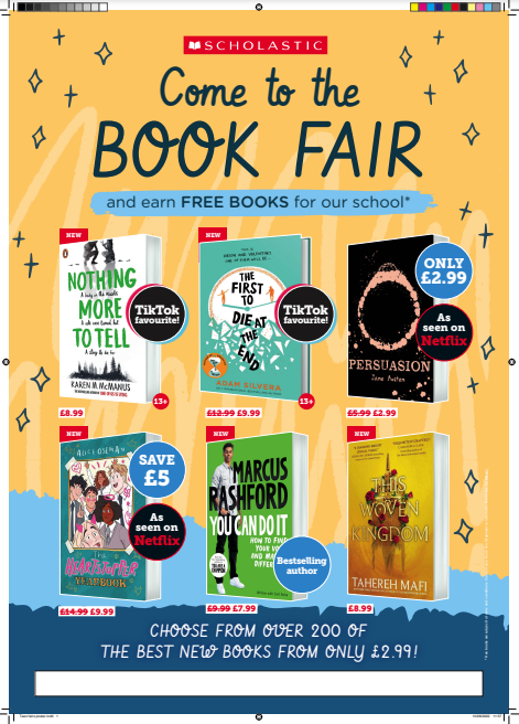 welling_school's tweet photo. 07.08.21

Please see attached a poster for the @scholasticuk book fair, running from 29th September - 13th October!

Students can purchase books via cash, or through online payment via QR Code on the day! 📚📙📘 https://t.co/biZSQtJSpS