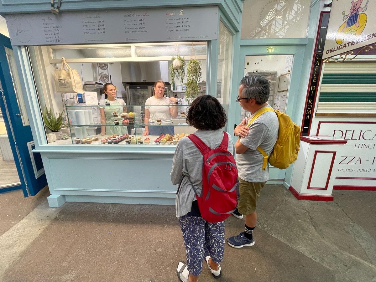 GuideJersey's tweet photo. What a pleasure to introduce my guests to some of the best #flavoursofjersey . @Jerseyuncovered new tour highlights Jersey’s fabulous produce & some of the diverse tastes that locals enjoy. #relishdelicatessen @FlourPatisserie #viennabaker #molloysfruitandveg @visitjerseyci https://t.co/27R54IkEsQ