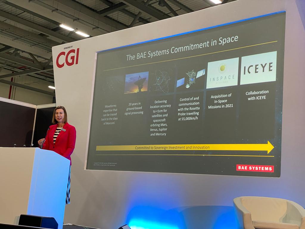 Our Head of Space Strategy <a href="/lizseward/">Liz Seward</a> announcing our exciting new multi-sensor satellite cluster, Azalea <a href="/SpaceCommExpo/">SpaceComm</a> baes.co/xK2L50KC6zV