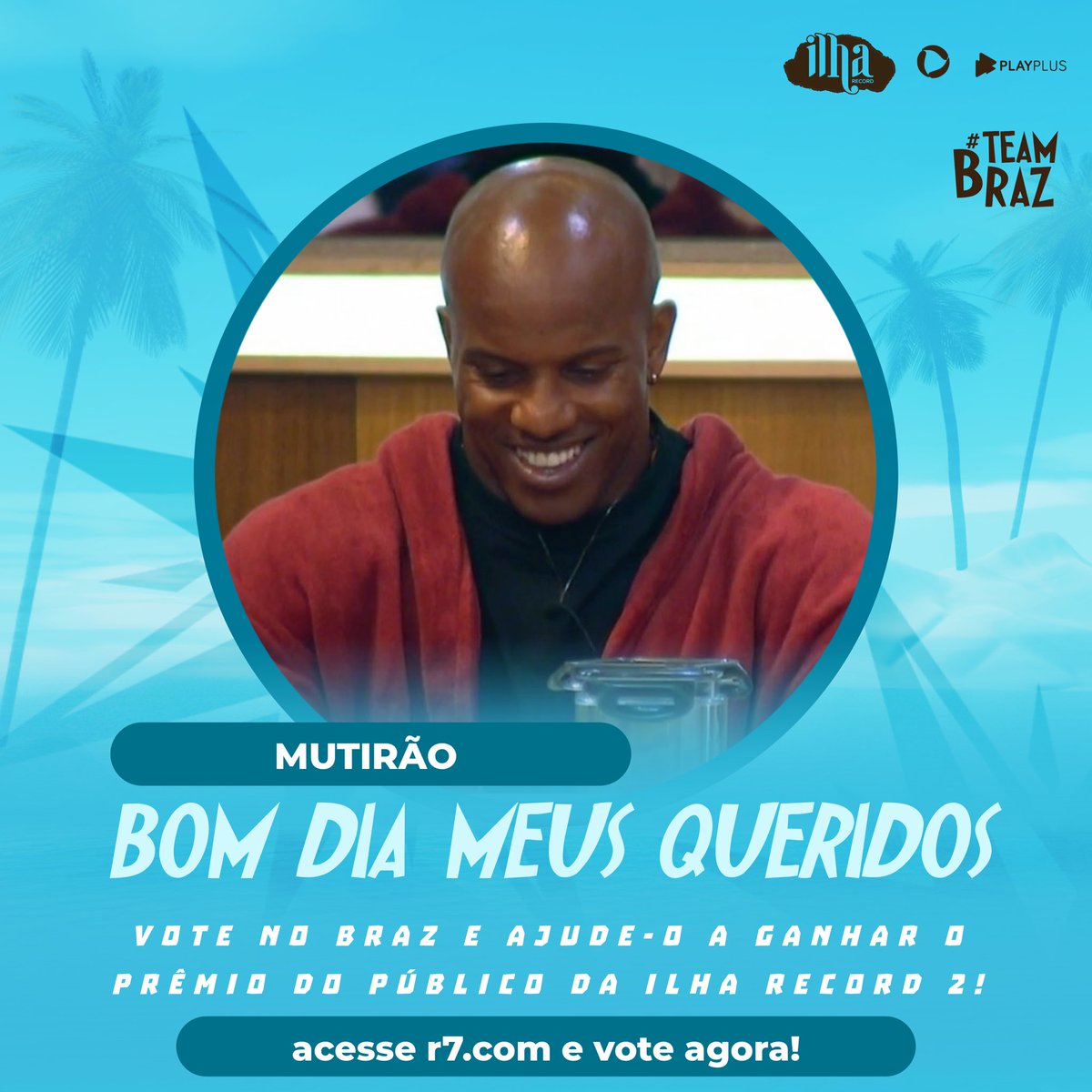 fabiobrazz's tweet photo. 🚀 MUTIRÃO BOM DIA MEUS QUERIDOS INICIADO🚀

✅ O voto é para GANHAR O PRÊMIO DO PÚBLICO, vote no Fábio Braz

📲 Acesse o https://t.co/sBhXvMNKjr para votar!

📥 A cada 10 votos envie um EMOJI ou LETRA nesse Tweet! 

#BrazCampeão #TeamBraz #IlhaRecord https://t.co/5LUOE4PgNm