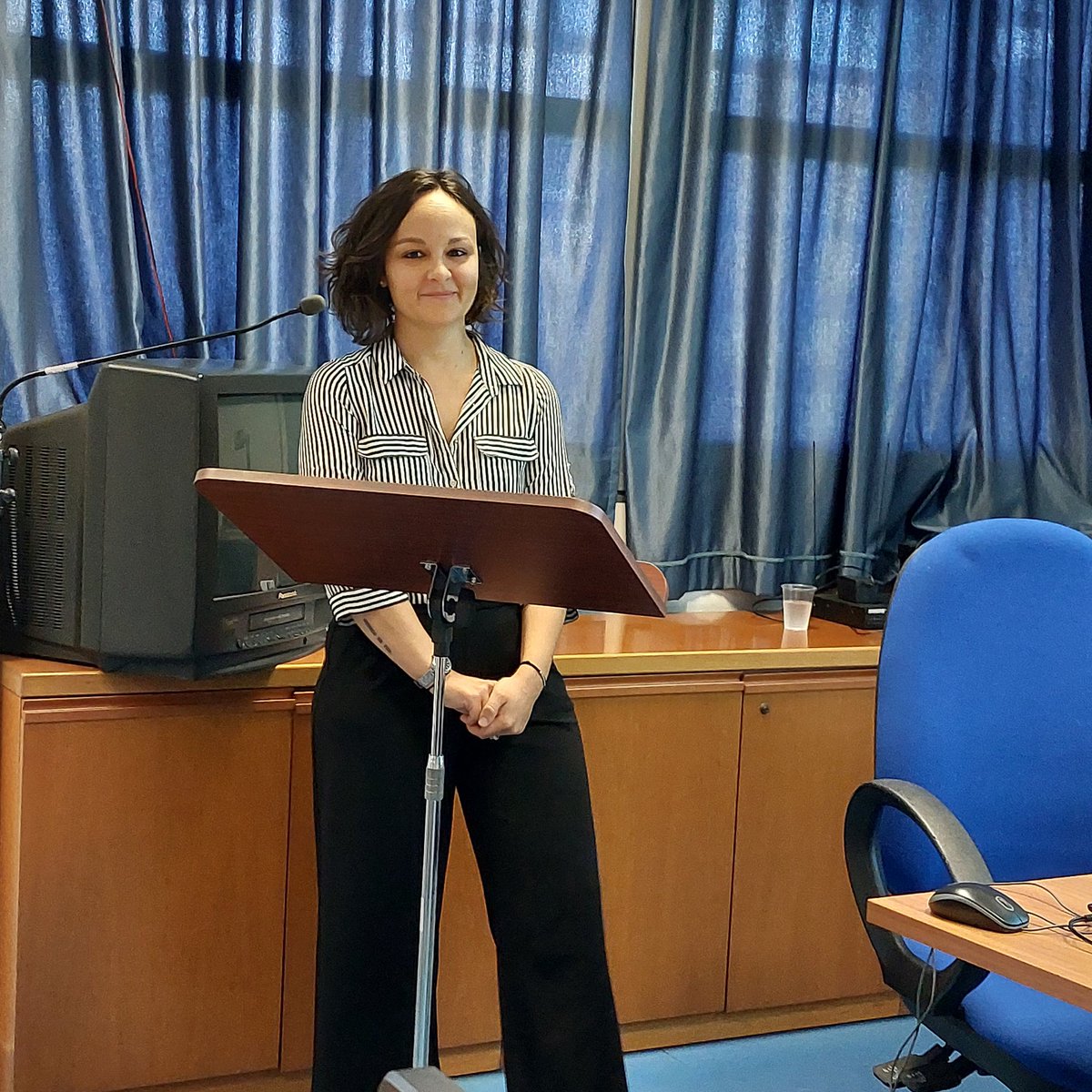 Michela Compagnoni is about to start her lecture on Refashioning Boccaccio in Shakespeare's Cymbeline at Shakespeare's Rome International Summer School at <a href="/UnivRoma3/">Università Roma Tre</a>