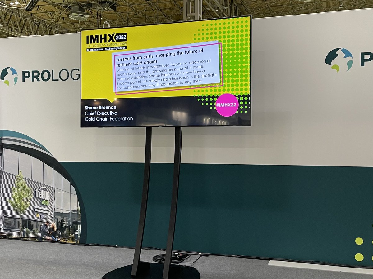 ShaneBrennanUK's tweet photo. Coming up in 15mins on the Logistics stage at #IHMX2022 - yours truly talking about cold chains and stuff https://t.co/FEY3HUA0Gj