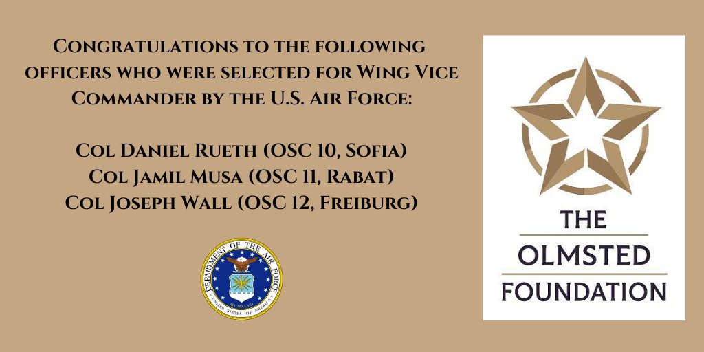 Congratulations to these #Olmsted Scholars selected for Wing Vice Command. #usaf #shapingfutureleaders