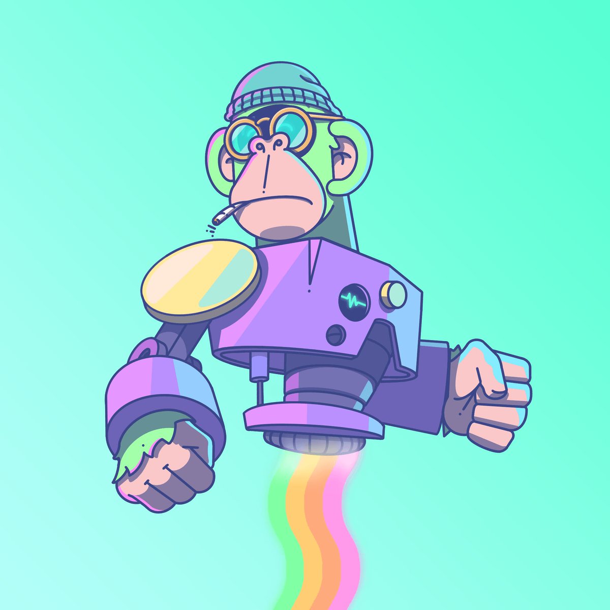 Lackofaname's tweet photo. #NewProfilePic @exovaders @TheApeInvaders Stoked with these 2 fusions 🤖🦧 #NFT https://t.co/KtETDQbYtS