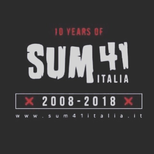 BUONGIORNO A TUTTI, 
SONO UNA DELLE ADMIN DEL SUM 41 ITALIA. 

PER MOTIVI TECNICI, ABBIAMO RICREATO LA PAGINA UFFICIALE ITALIA DEI SUM 41. 

INVITEREI A DIVULGARE LA NOTIZIA E METTERE MI PIACE, IN MODO DA RESTARE SEMPRE AGGIORNATI.

facebook.com/sum41it

🤟 #sum41 #sum41italia