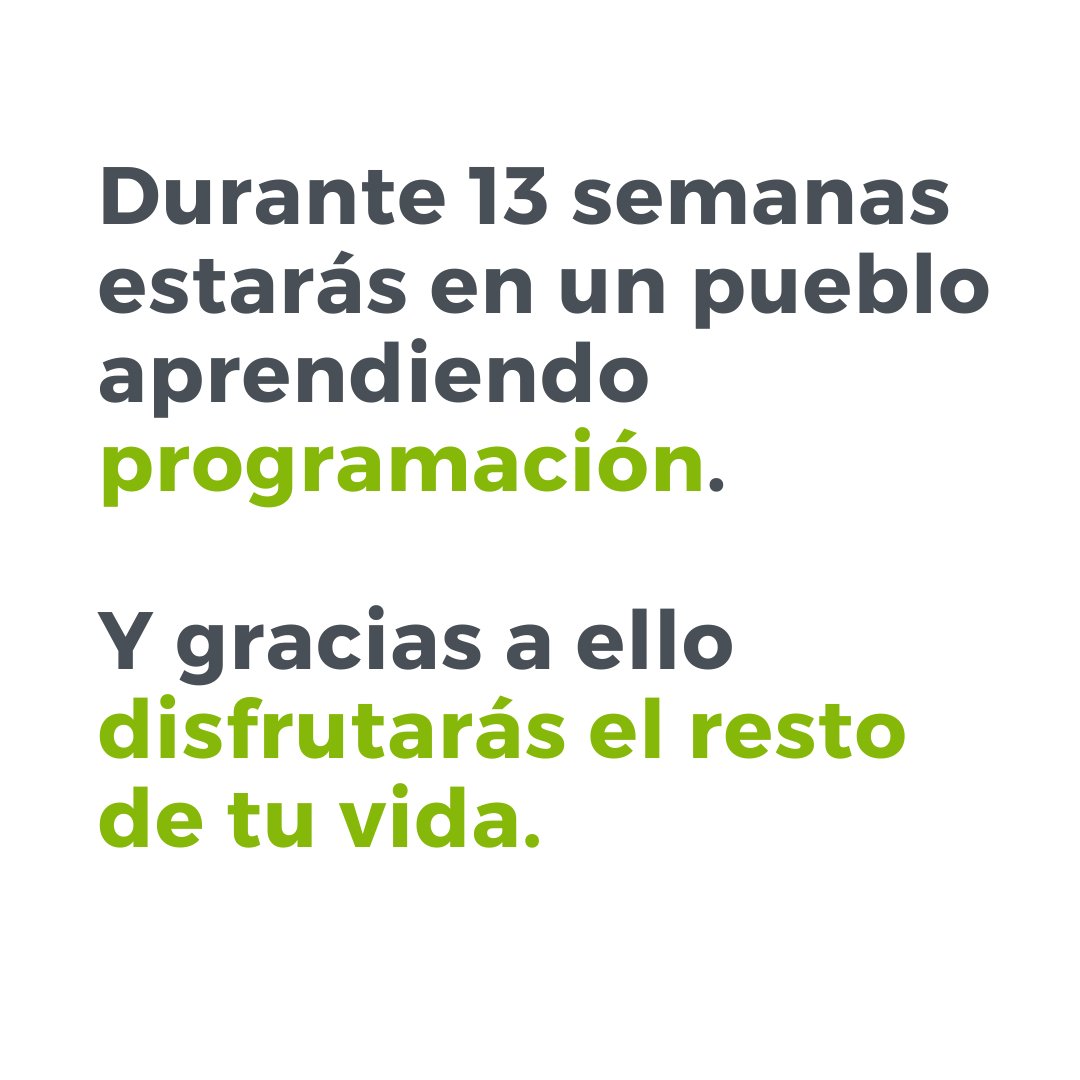apicamp_'s tweet image. 13 semanas de puro aprendizaje especializado en TU pueblo te cambiarán la vida.
Descubre nuestros bootcamps de programación en ruralhack.es
#ruralhack #cursos #pueblo #programación #bootcamps #bootcamp #bootcampdeprogramación #codingbootcamp #formaciónrural