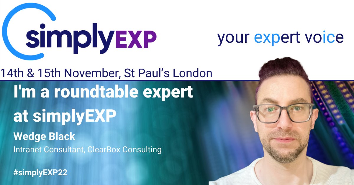 #simplyEXP22 14 and 15 November, London

<a href="/Crescenzo/">Steve Crescenzo</a>, <a href="/CreativeComms/">Cindy Crescenzo</a>, Ritu Mohanka, <a href="/DennisAgusi/">Dennis Aguši</a>,  on stage, and <a href="/Wedge/">Wedge 🦋 @wedge.black</a> doing a roundtable discussion.

simply-communicate.com/home/simply-ev…