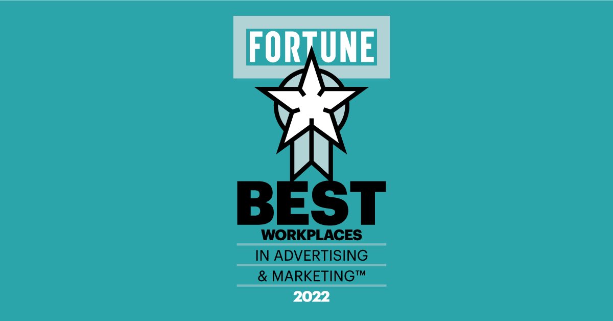LandorGlobal's tweet photo. Congratulations to @Landor_Fitch US for making the 50 Best Workplaces in Advertising &amp; Marketing by @FortuneMagazine. A great acknowledgement of our culture and our work in creating a sense of belonging through an inclusive workplace. https://t.co/3YhG3gaeDC https://t.co/tJglMg0U0C