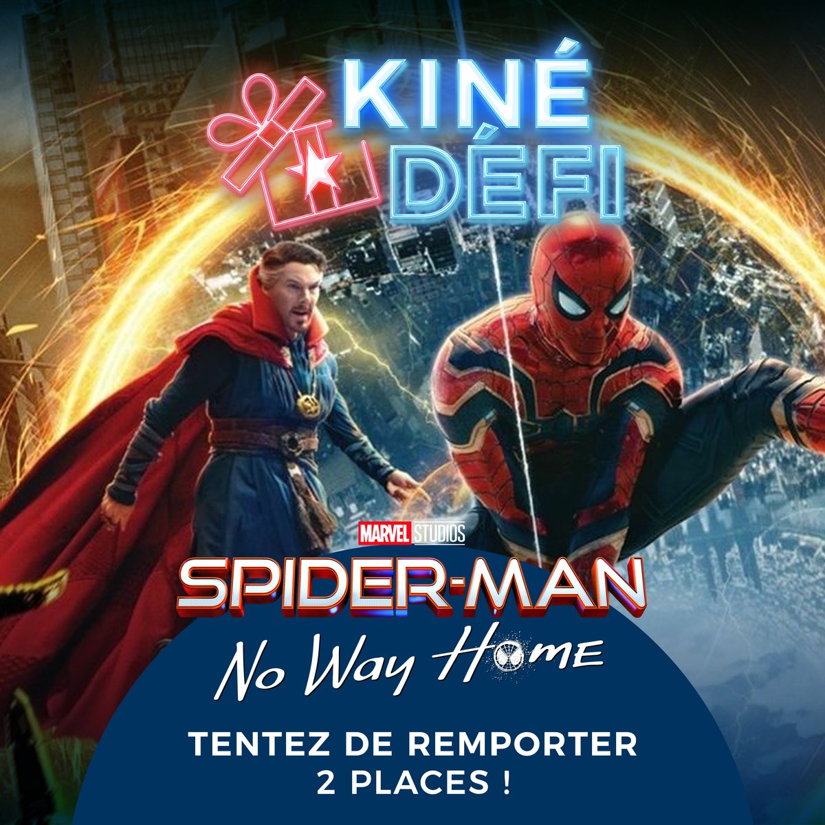 Kinepolis_FR's tweet photo. 🕷️ 𝗖𝗢𝗡𝗖𝗢𝗨𝗥𝗦 🕷️

Tente de remporter 2 places pour la séance de ton choix dans ton Kinepolis :
👉 RT + follow @Kinepolis_FR
👉 la ville de ton Kinepolis en commentaire

Bonne chance 🍀

#concours #spiderman #nowayhome #versionlongue https://t.co/4P3UM9PLeR