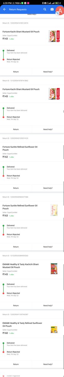 TridibM's tweet image. @Flipkart @flipkartsupport ordered grocery.
Not received all item. delivery agent ran way.
Raised return request. cancelled. #fraud #falsecommitment #Flipkart #noethics