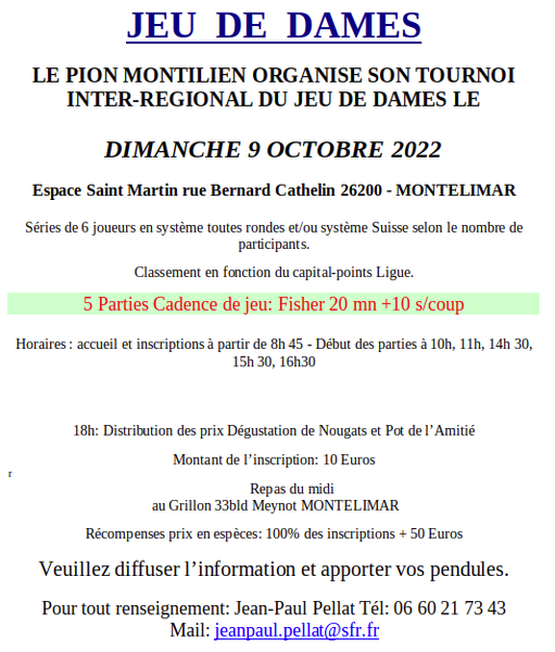 Fédération Française de Jeu de Dames tweet media
