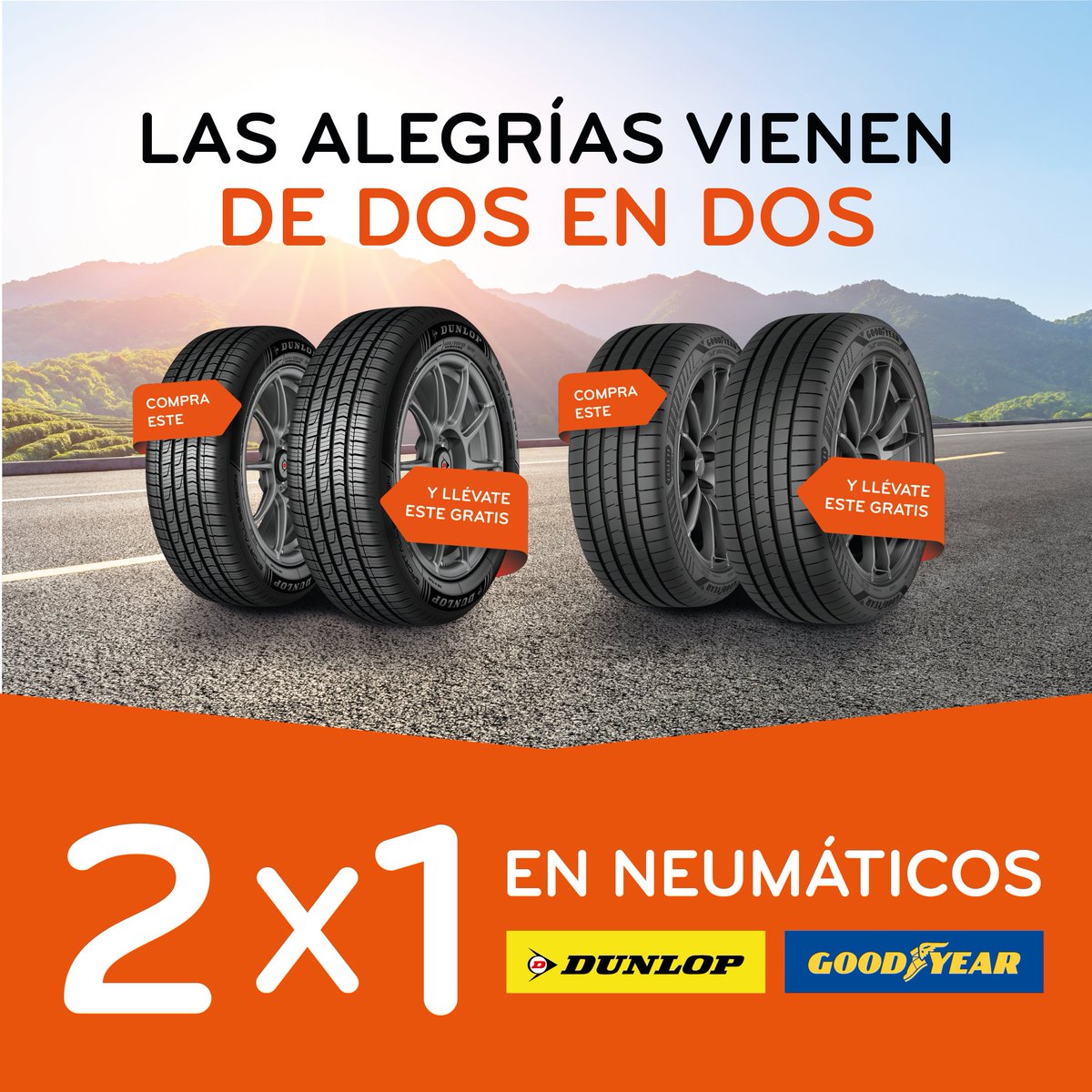 EuroreparES's tweet photo. Y si la desaprovechas, la oferta se pone triste. Aprovéchala y llévate el segundo neumático grátis solo en #EuroreparCarService 🛞 https://t.co/ixKgK69fhQ