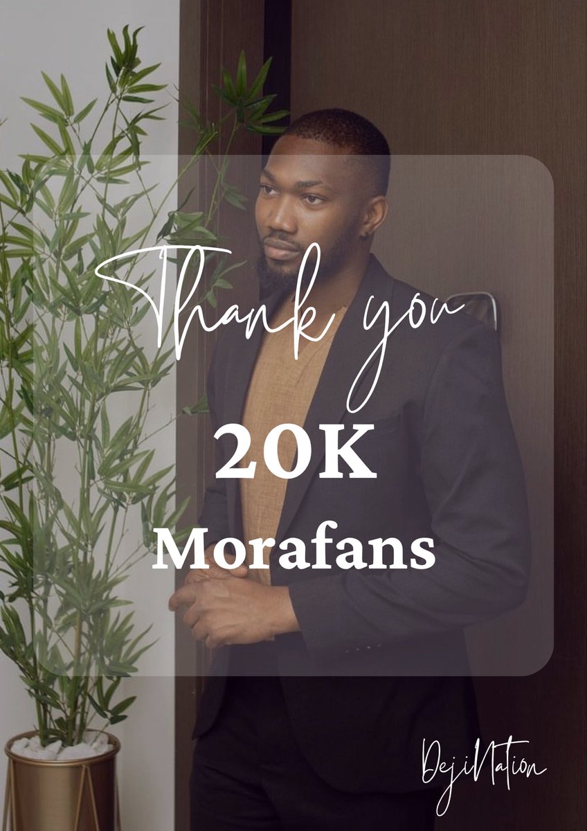 Dejistanacc's tweet photo. @Deji_Morafa We’re 20k stronger 💪🏽
#Deji
#DejiNation
#Morafans
#BBNaija https://t.co/8vTaZ2ncdN