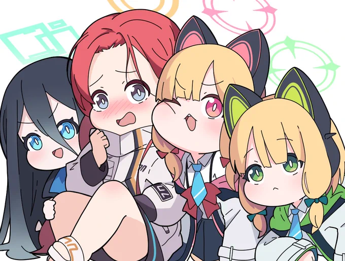 ゲーム開発部の4人!#ブルーアーカイブ 