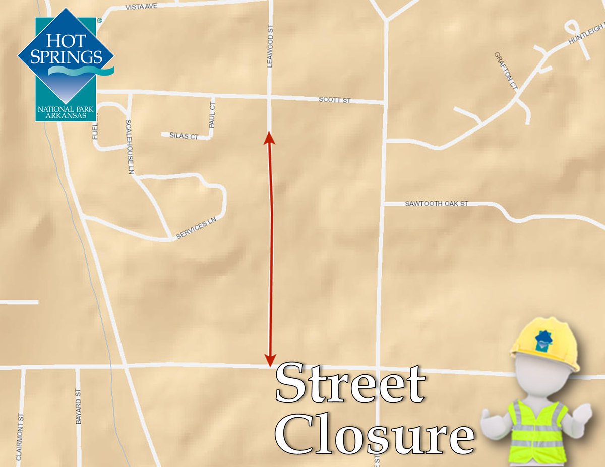 CITY OF HOT SPRINGS on Twitter "Leawood St, between 412 Leawood St