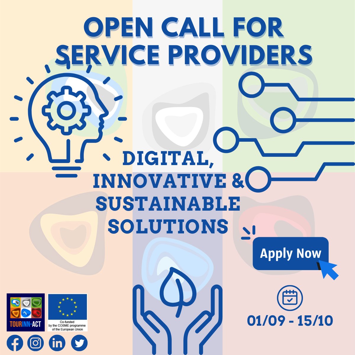 📣The TourINN-act #Open #Call for providers of #digital, #sustainable and #innovative #solutions for #Tourism #SMEs is here!!!
Click here 👇 to find out more...!
tourinnact.eu/resources/prov…
📅 Deadline: 15th of October 2022
#tourinnact #tourism #SMEs #serviceproviders