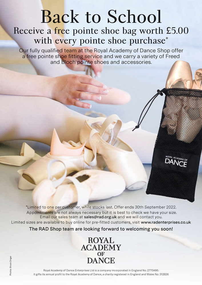 Royal Academy of Dance Enterprises, back to school collection.

Visit radenterprises.co.uk for more information.

*Advertisement*