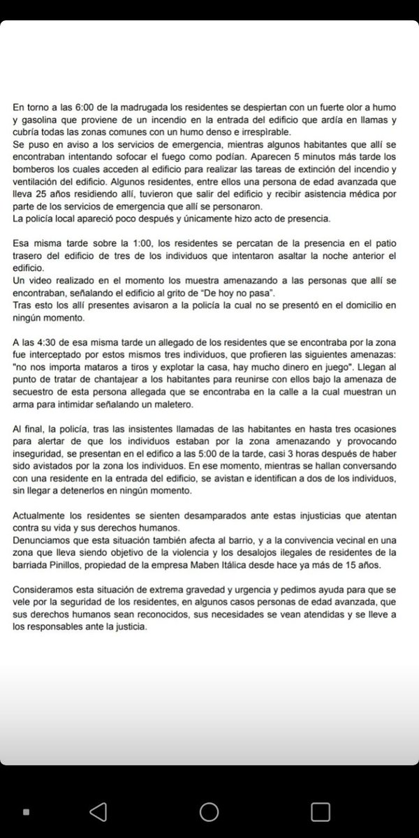 Mi_santro_pia's tweet photo. URGENTE DIFUSIÓN🔈INCENDIAN UN EDIFICIO EN SEVILLA CON SUS HABITANTES DENTRO https://t.co/TDGM8Gdmc0