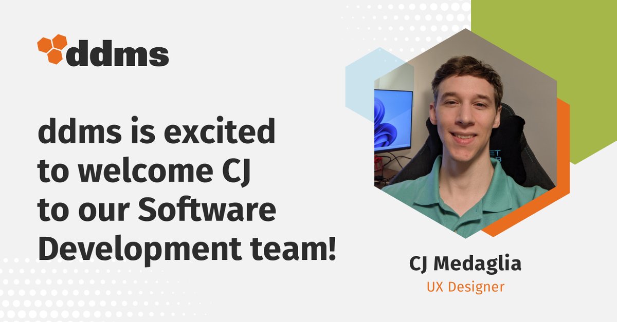 ddmsinc's tweet photo. Welcome to the #team CJ Medaglia. Excited to see your work in our space. https://t.co/ZWdNIhJYBt