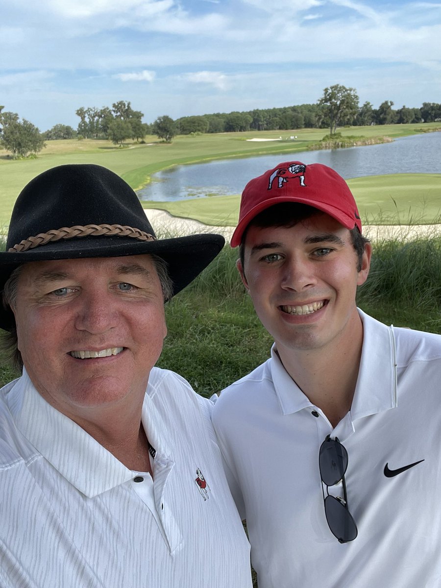 ugahaacker's tweet photo. Another great Bulldog on Tour just fell out of the trees here at Frederica!  @DavisT17 out cheering on his Dawgs! #UGATour https://t.co/QpTC60cBF2
