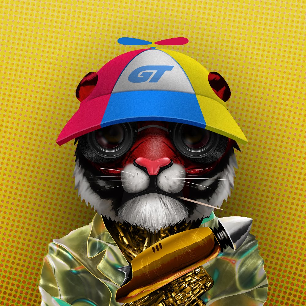 KBeexee's tweet photo. 🐯 Tiger of the day #448/4440
from an #NFT collection called “Go Tiger Universe”. WIP, no minting yet.

#NFTCommunity #nftart #GoTiger https://t.co/uXDZoMBNso