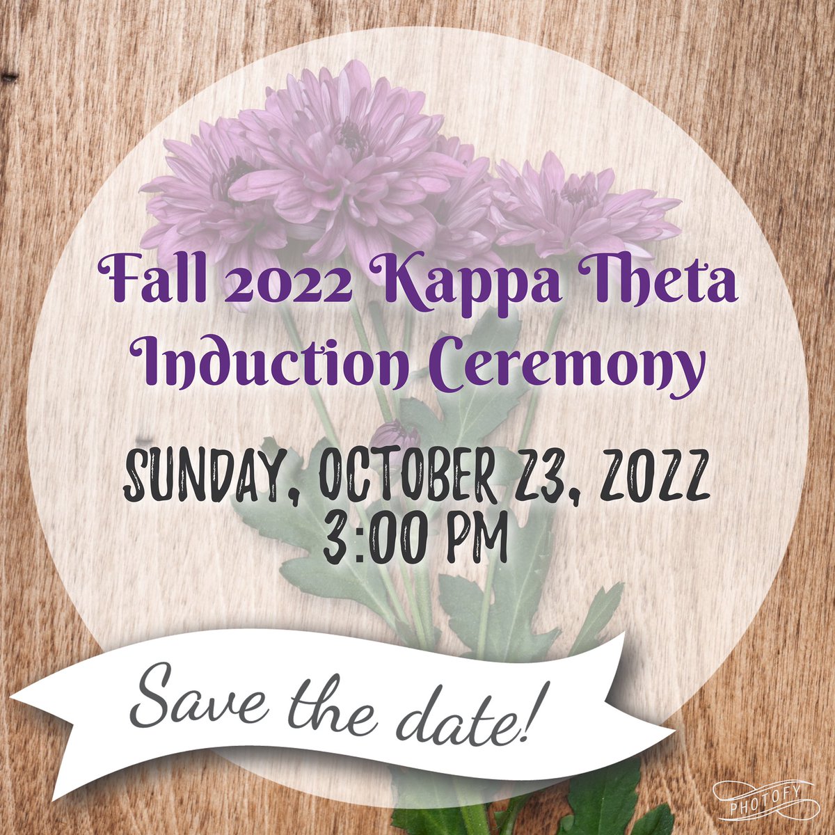 Please plan to join us as we induct our new members! 💜