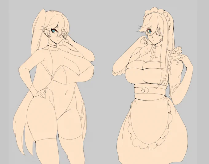 バニー&amp;メイド シャルンホルスト 落書き
#アズールレーン
#アズレン 