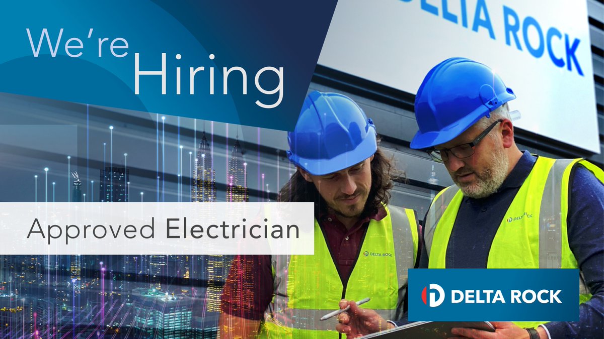 DeltaRockGroup's tweet photo. We're hiring!
Approved Electrician - multiple opportunities - £32 - £35k depending on experience.
For more information click the Indeed link below👇
https://t.co/IxKxycocGE
#hiring #experience #opportunities #electrician #newjob #deltarock https://t.co/83AeTwxJMc