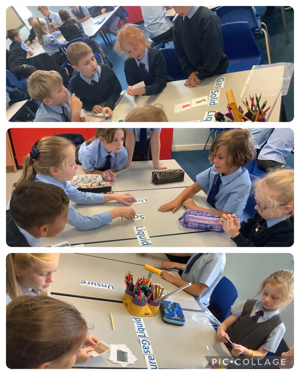 OSJ_Y4O's tweet photo. We’ve been sorting through solids, liquids and gasses today in our first Science lesson. https://t.co/3hBWPe3nQn