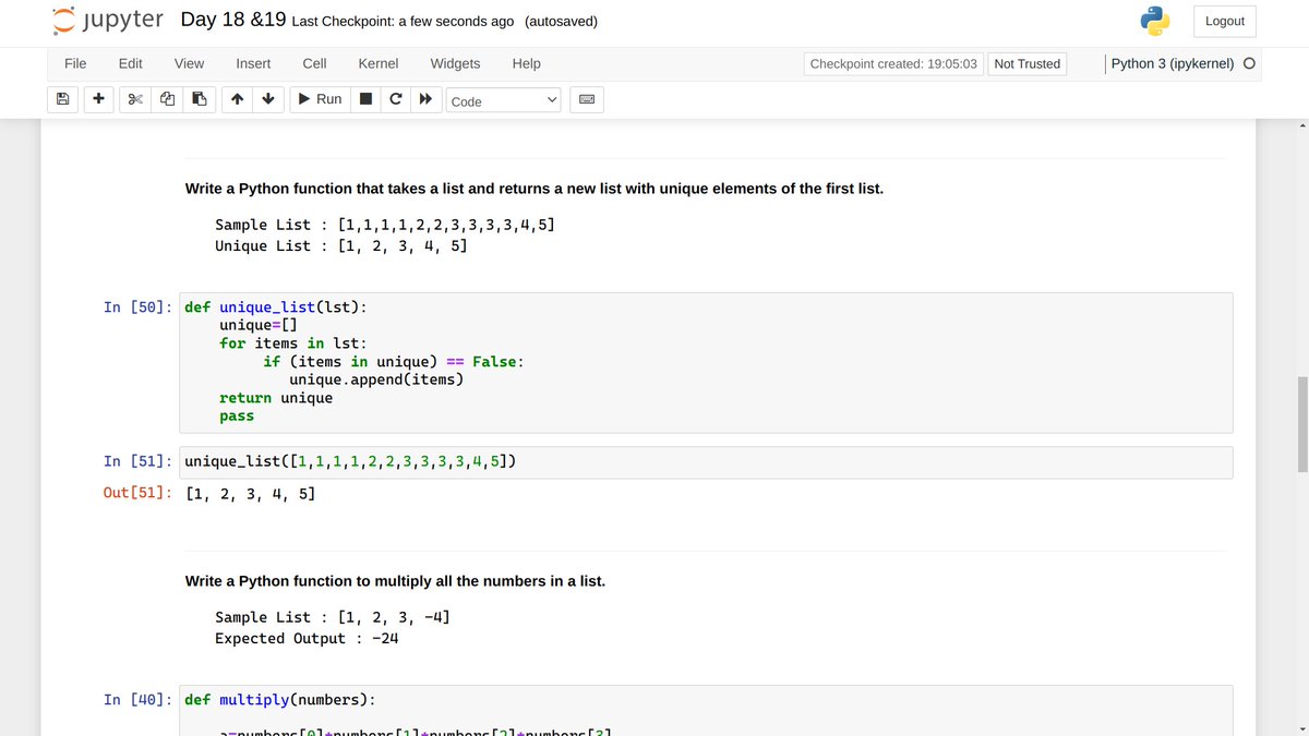 M_AKASH_S's tweet photo. On day 19 of #100daysofcode. on this fine evening, I learned about interesting concepts like palindrome and solved a few problems, and also tried to solve a few other problems. #python3 #100DaysOfCoding #programming #upskillng #pythonprogramming #Career #careerdevelopment https://t.co/2xPLliHPd1