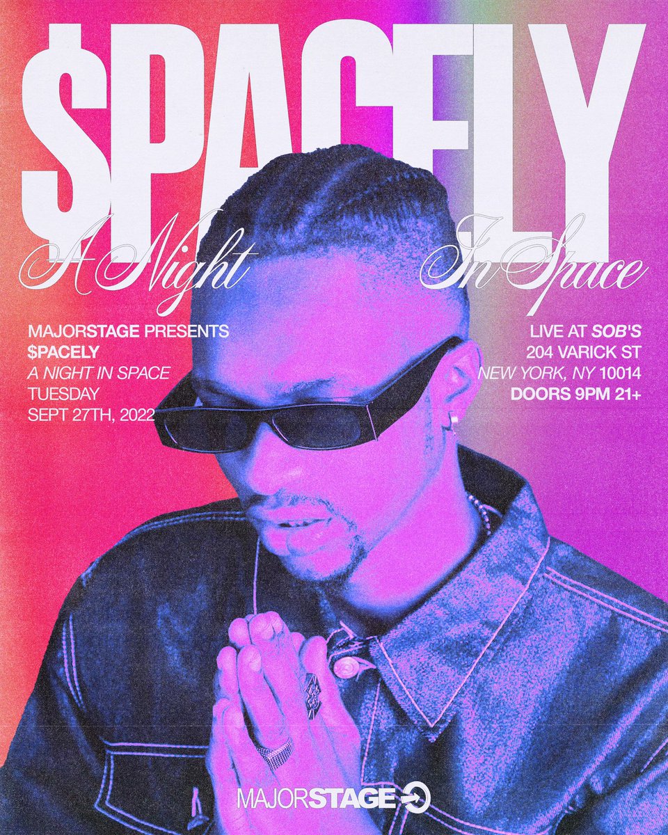 Spacely1z's tweet photo. First headline show in New York i need all my Trooper$ to come support on the 27th of September 🗽🇺🇸 💜  #AnightInSpace 🪐 https://t.co/pMeKqKdvSI