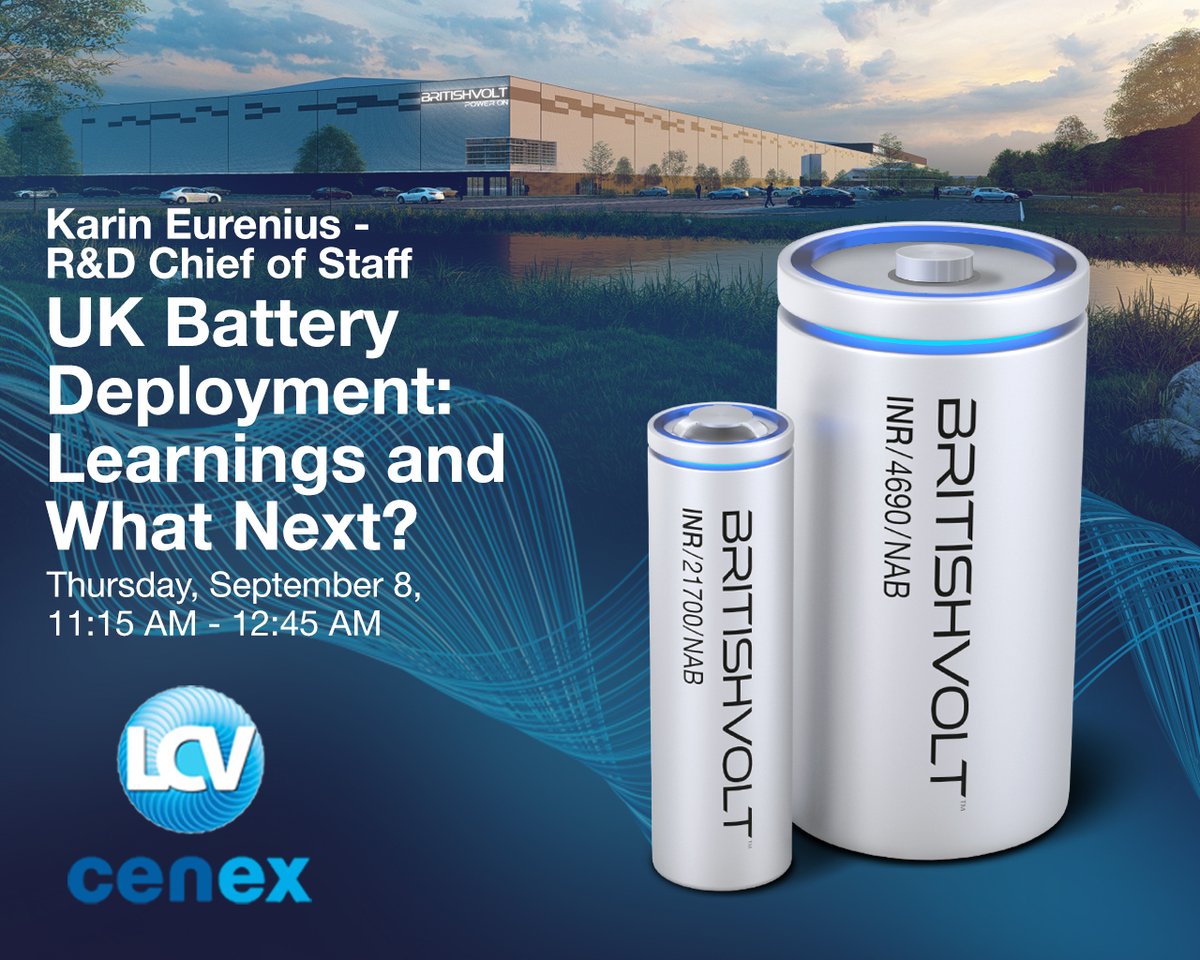 Join our talks at Cenex day 2 on the 8th September on the Main Plenary stage. 

9.30am - Navigating a route to net zero; a collective leadership challenge’

11.15am - ‘UK Battery Deployment: Learnings and What Next?’

#LVC2022 #CAM2022 #poweron #battery #netzero