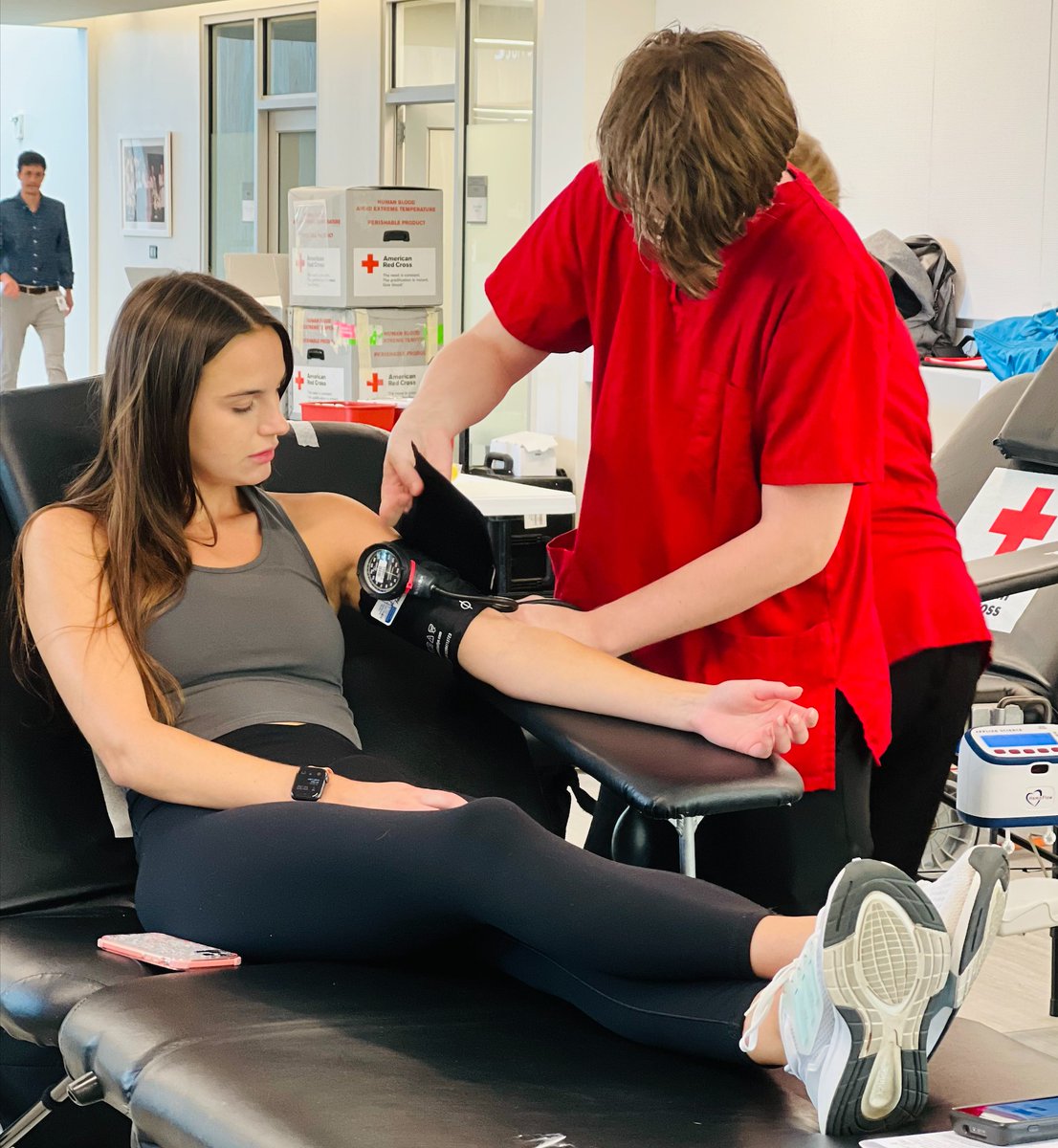 KansasCityU's tweet photo. The @APAMSA, in partnership with the @RedCross, hosted a blood drive at the KCU-Joplin campus. To help alleviate an ongoing nationwide blood shortage, students happily donated. #APAMSA #AmericanRedCross https://t.co/uCZw1ihfIm
