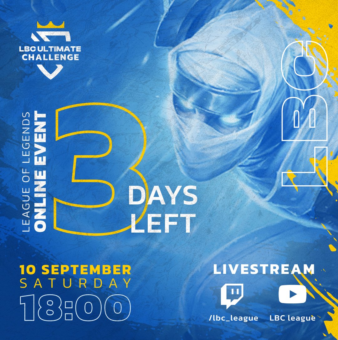 lbc_league's tweet photo. Watch all LBC Ultimate Challenge matches live on Youtube and Twitch channels. 👀

➡TWITCH: /lbc_league
➡YT: LBC League

Let the Games Begin! ⚔️

#lbcgg #lbcleague #lol #leagueoflegends #bih #sarajevo #balkan #tournament https://t.co/kafhm36Vql