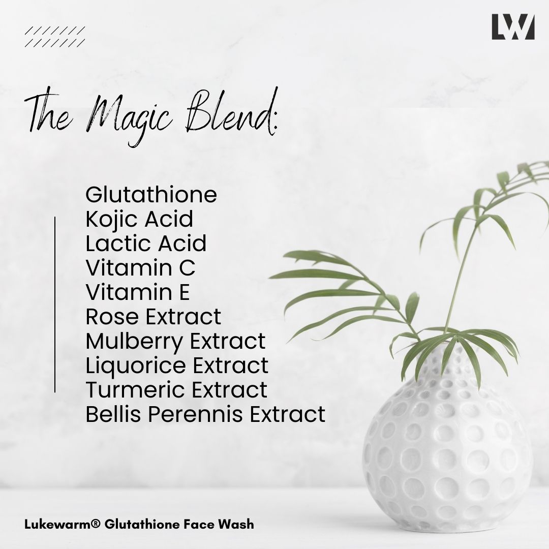 Lukewarmcare's tweet photo. The perfect blend of ingredients for glowing skin
.
.
.
.
#Lukewarm #glutathionefacewash #premiumproduct #skinglow #skincareproducts #skinglowing #glutathione #glutathioneproduct #kojicacid #lacticacid #liquoriceextract #mulberryextract #turmaric #vitaminc #vitamine https://t.co/FDG813PVKL