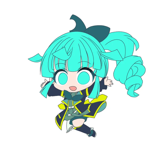 順調にベタ塗りまで進捗#みどびよ #ミド子 #お絵描き好きな人と繋がりたい 