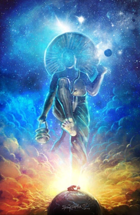 homam108's tweet photo. Best wishes for Vamana Jayanti!

The generous demon king Bali symbolizes strength and sacrifice corrupted by pride. Vamana, who came as a dwarf but filled cosmos, symblizes genuine (i.e. not fake/show-off) humility.

Simple mantra for Sri Vamana: ॐ नमो भगवते त्रिविक्रमाय https://t.co/f7hgCbfVbW
