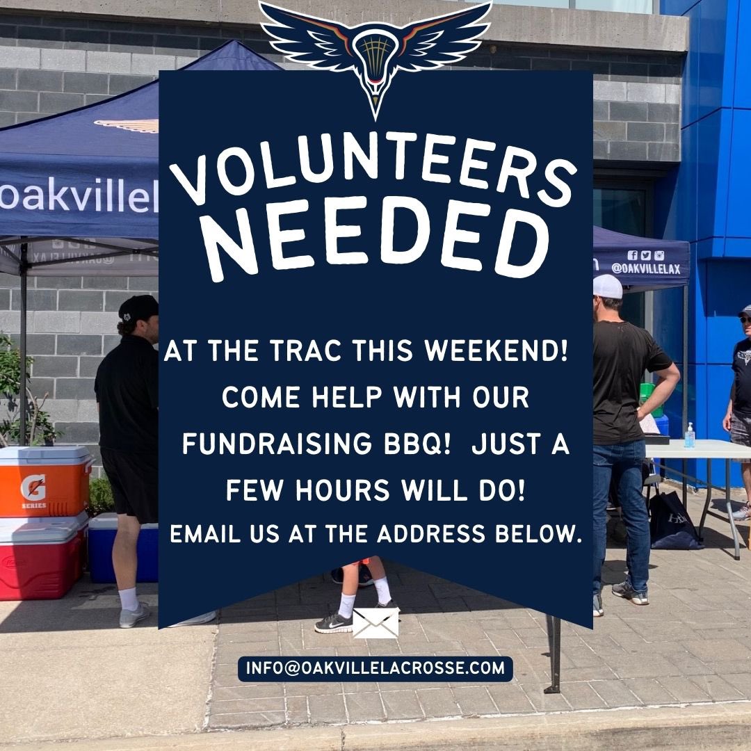 Oakville Lacrosse (@oakvillelax) on Twitter photo Help support minor lacrosse this
weekend by flipping burgers or selling snacks!
All positions are open! Email us at
info@oakvillelacrosse.com for available
timeslots on Friday, Saturday, or Sunday! Help support minor lacrosse this
weekend by flipping burgers or selling snacks!
All positions are open! Email us at
info@oakvillelacrosse.com for available
timeslots on Friday, Saturday, or Sunday!