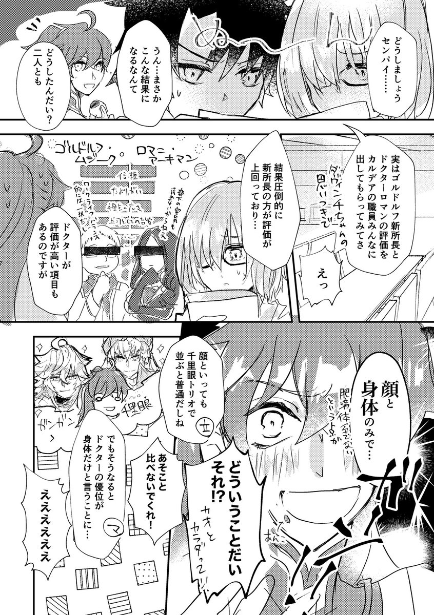 ロマニ・アーキマンとゴルドルフ・ムジークを比較する漫画
※謎カルデア時空です。 
