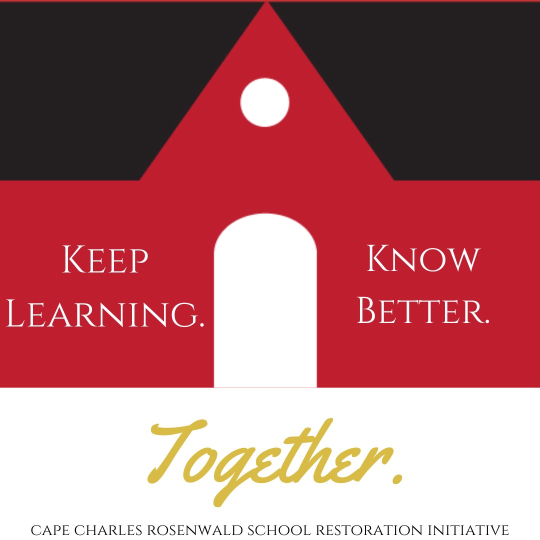 CCRosenwald's tweet photo. #KeepLearning #KnowBetter #Together is about uniting the #CapeCharles community. Join the #CCRSRI in our efforts. https://t.co/9vPl6PRvlH

#PreservingHistory #BlackVoices #BlackHistory https://t.co/s133VQ9Ctd